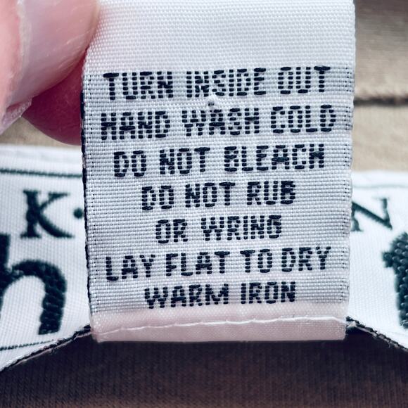 Keren Hart Tan Patchwork Cotton Knit Stretch Neutral Fall Jacket Button Down S - Picture 10 of 10